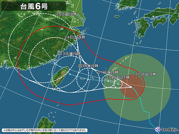 台風6号 発達しながら沖縄本島や先島諸島に接近へ 暴風に厳重警戒 影響長引く 気象予報士 日直主任 2021年07月20日 日本気象協会 Tenki Jp