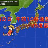 午前10時台に35度超え　熱中症厳重警戒