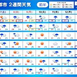 2週間天気　台風10号が関東に接近　8日は荒天のおそれ　厳しい残暑