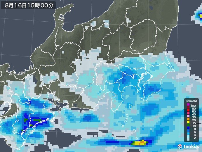 16日の関東甲信　雨が激しく降らなくても　引き続き土砂災害への警戒を