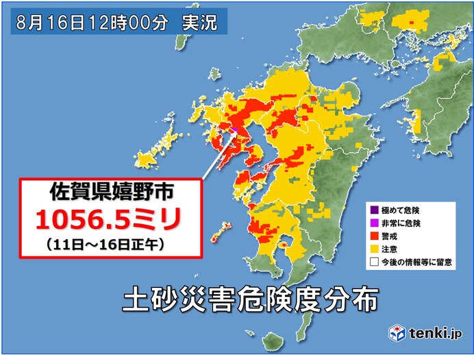 九州 8月平年の4倍超の大雨 17日にかけて再び大雨のおそれ 気象予報士 山口 久美子 21年08月16日 日本気象協会 Tenki Jp