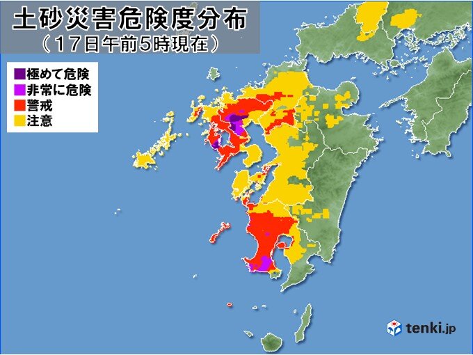 九州、四国、中国地方は広い範囲で大雨