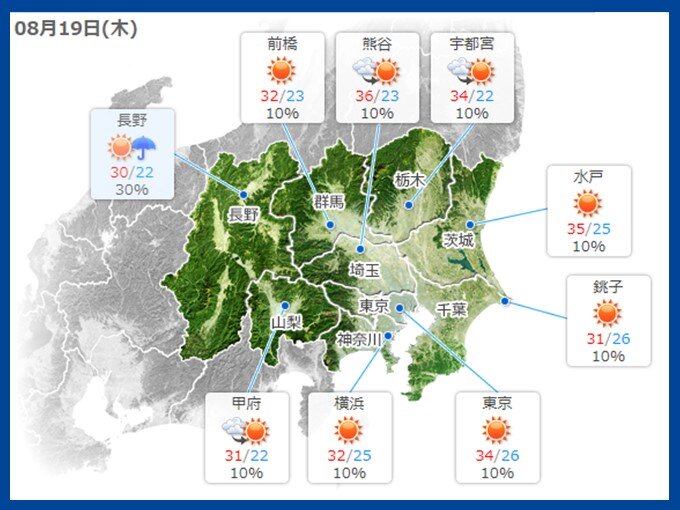 都心はきのうより早いペースで気温30度超え