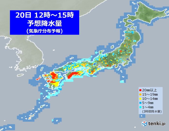 日 九州 東海 雨雲発達 滝のような雨も 関東など晴れる所も急な雨のおそれ 気象予報士 戸田 よしか 21年08月日 日本気象協会 Tenki Jp