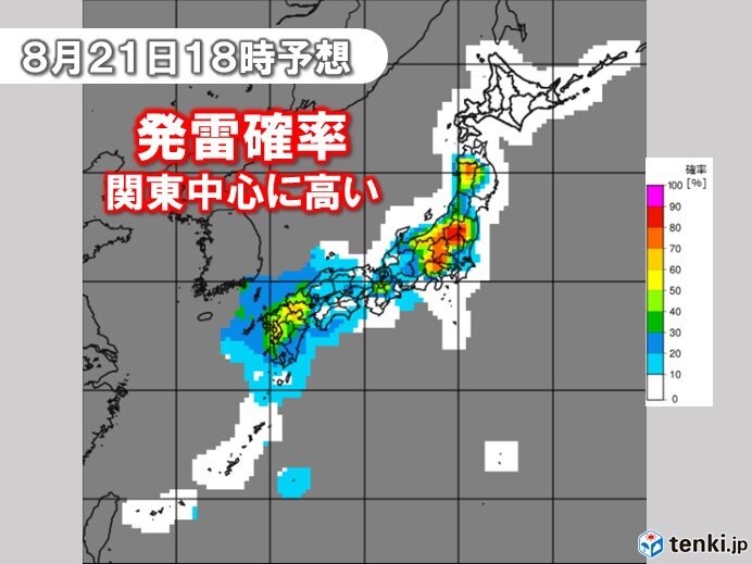 天気の急変に注意　滝のような雨も　関東や東北南部は発雷確率高い