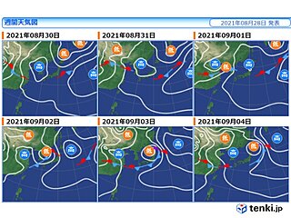 30日頃まで猛烈な暑さ　熱中症に警戒　9月に入る頃は秋雨へ　厳しい残暑まだある?