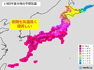 19日夜 西日本・東海の天気と注意点