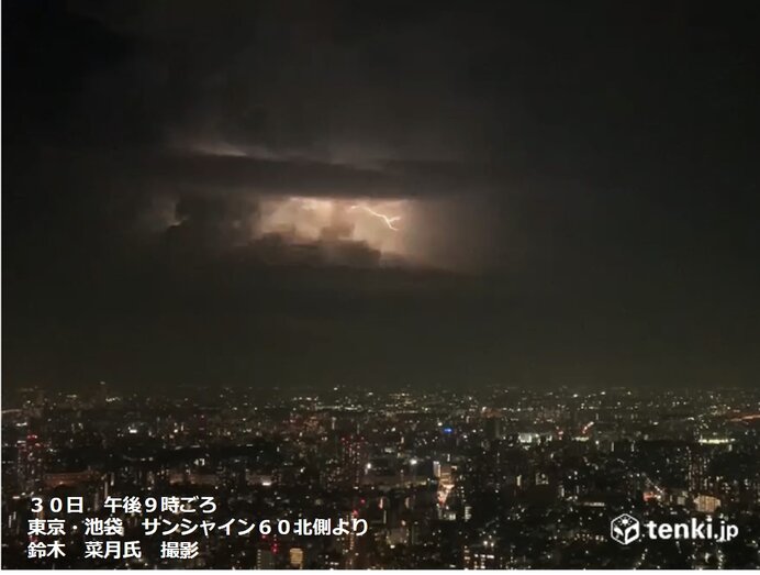 関東北部にカミナリ雲発生 日付が替わる頃まで非常に激しい雨のおそれ 気象予報士 日直主任 21年08月30日 日本気象協会 Tenki Jp