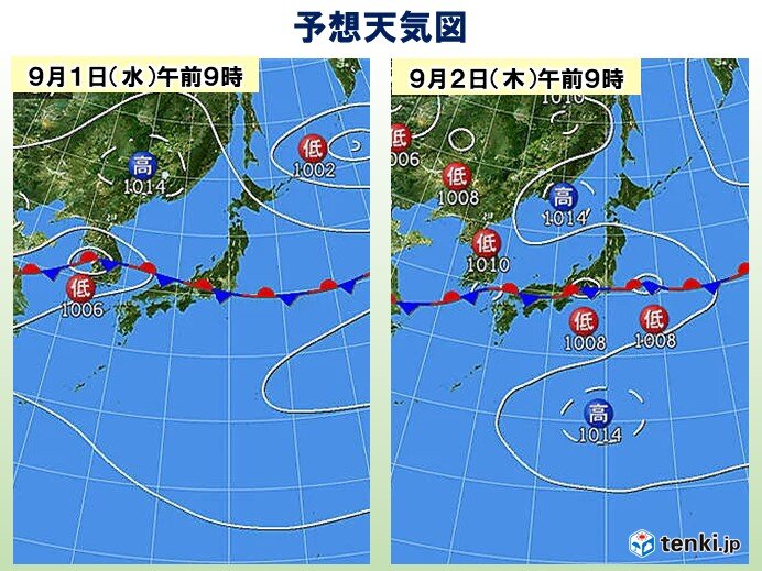 9月スタート 秋雨前線による大雨に注意 関東や北陸で激しい雨も 気象予報士 青山 亜紀子 21年08月31日 日本気象協会 Tenki Jp