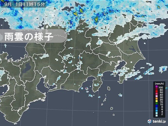 関東　午後は広く雨に