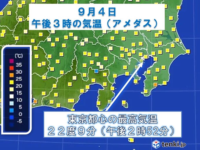 東京23区　およそ3年半ぶりの低温注意報