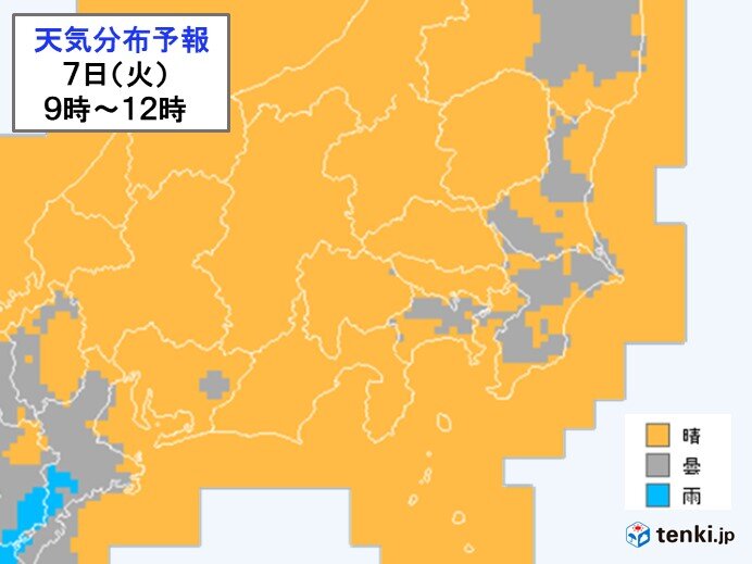 朝から日差し　気温上昇