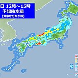 あす8日から9日　低気圧や前線が通過　雨の範囲が広がる　激しい雨や雷雨の所も