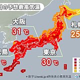 10日　真夏日地点グッと増加　関東など一気に最高気温30℃まで上昇　熱中症に警戒