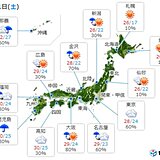 北海道と東北は天気急変　九州では局地的に激しい雨　沖縄は次第に台風の影響を受ける