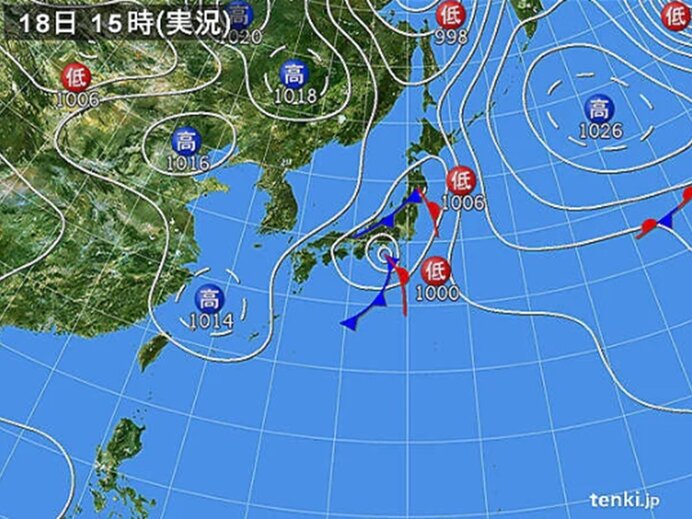 台風は温帯低気圧に