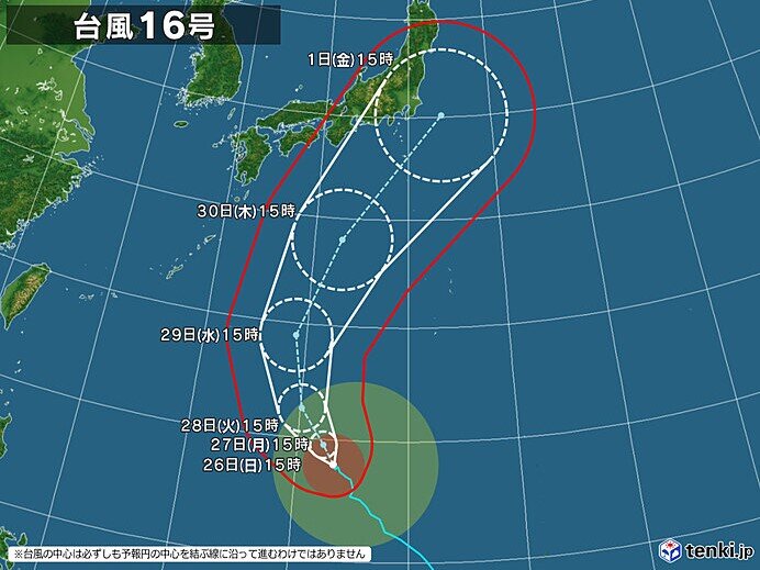 台風の中心から離れていても油断禁物!　勢力を維持したまま北上し、強風の範囲が広い可能性