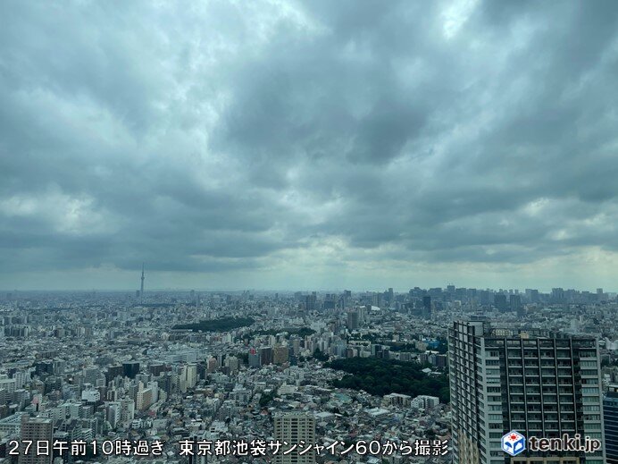 東京都心の日照時間　3日ぶりに1時間超　最高気温25℃くらいまで上がる予想