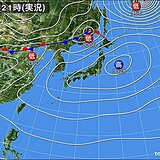 北海道日本海側　明け方にかけて暴風に警戒