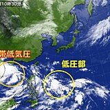 南の海上　積乱雲が発達中　まだ台風シーズン　10月の台風は勢力が強い　動向に注意