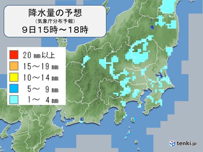 にわか雨に注意