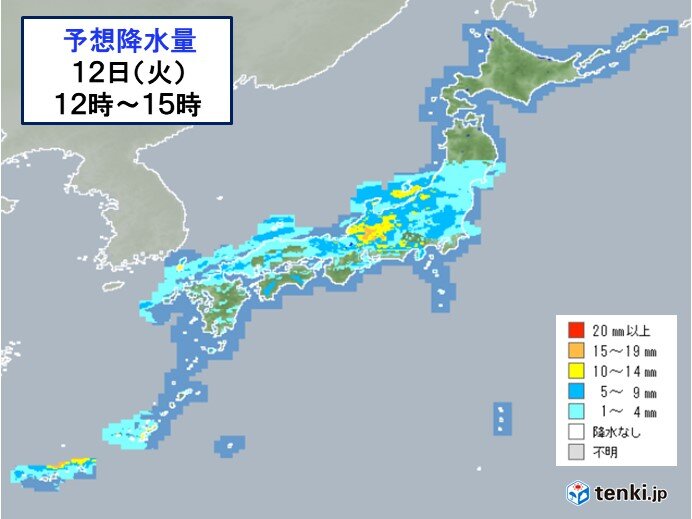 あす12日　季節を進める雨　東京22℃　空気ヒンヤリ