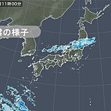 東北南部や北陸　やや強い雨を観測　夜にかけて関東～九州でも雨の降る所が多い