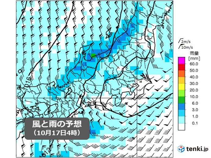 16日～17日　山沿いを中心に局地的な大雨に要警戒!　その後は今季一番の寒気が南下して気温は急降下!　立山や白山は初冠雪か