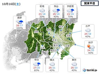 関東 きょう16日 おりたたみの傘が必要 あす17日 日中20℃以下でヒンヤリ