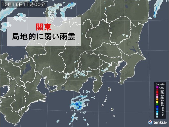 都心周辺に弱い雨雲　関東は気温ダウンで空気ヒンヤリ