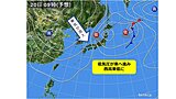 北陸　あす19日から20日にかけて低気圧が発達。大雨や暴風、高波に警戒を