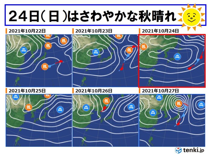 21日(木)～27日(水)　低温傾向解消も一日の寒暖差に注意