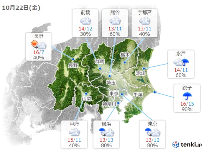 きょうは冷たい雨の一日