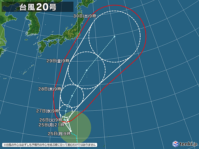 2週間天気 数日ごとに雨雲通過 季節は足踏み 台風号は次第に小笠原近海へ 気象予報士 戸田 よしか 21年10月25日 日本気象協会 Tenki Jp