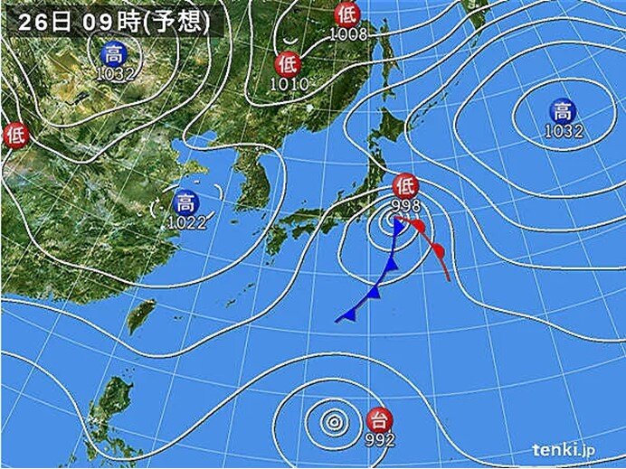 朝にかけて激しい雨