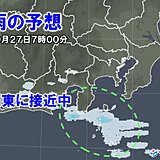 27日(水)関東甲信　晴れていても油断せず　日中はすっきりせず曇雨天へ