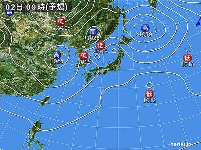 関東～北海道　大気の状態が非常に不安定