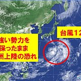 台風12号　「強い」勢力で本州上陸の恐れ