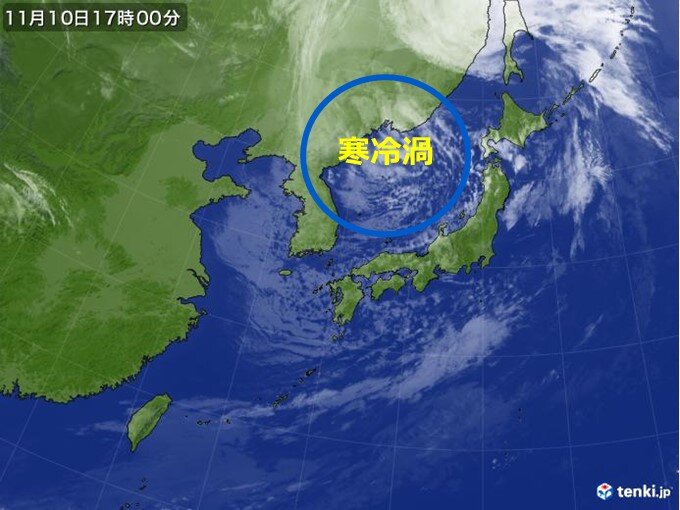 日本海側は11日にかけて雷雨に注意