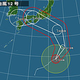 27日　台風12号　強い勢力で北上