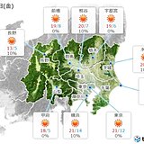 12日(金)の関東　晴れて過ごしやすい　空気がカラカラ　火の取り扱いに注意