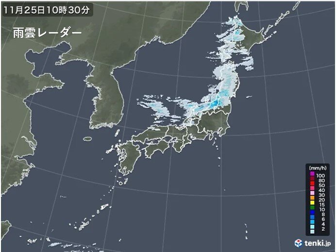 北陸では大雨に