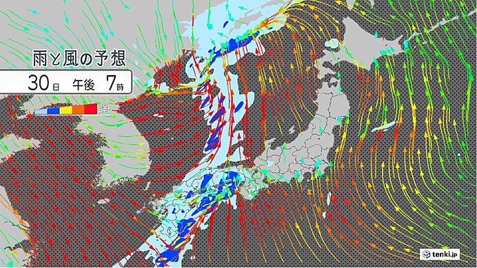 あす30日　西から天気が下り坂　荒れた天気になる所も　帰宅時間は注意を