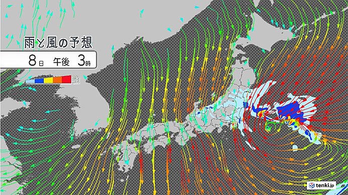 関東　あす8日　沿岸部で激しい雨　暴風や高波に警戒　風冷えの一日