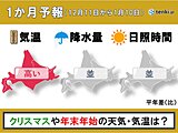 北海道の1か月予報　クリスマス前に寒波か　年末年始はどうなる?