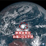 南の海上に熱帯低気圧　台風22号発生か　発達しながら西よりへ