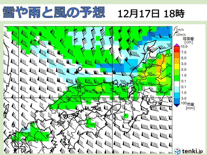 山地では大雪のおそれ　山陽の平地でも積雪に