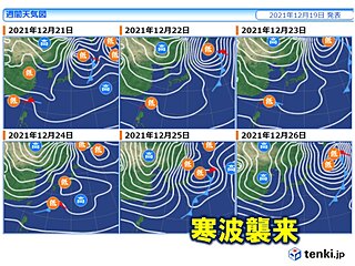 クリスマス頃に寒波襲来　影響が長く続く可能性あり　年末にかけて雪と寒さの見通し