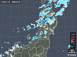 北陸以北　大気の状態が不安定　局地的に雷雲が発達