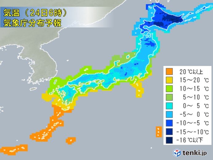 この時期らしく冷え込む所が多い　寒さ対策を